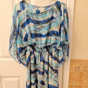 Calvin Klein blue flowy dress